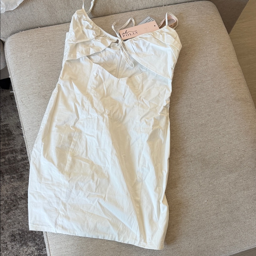 Oh Polly Ivory Spaghetti Strap Dress